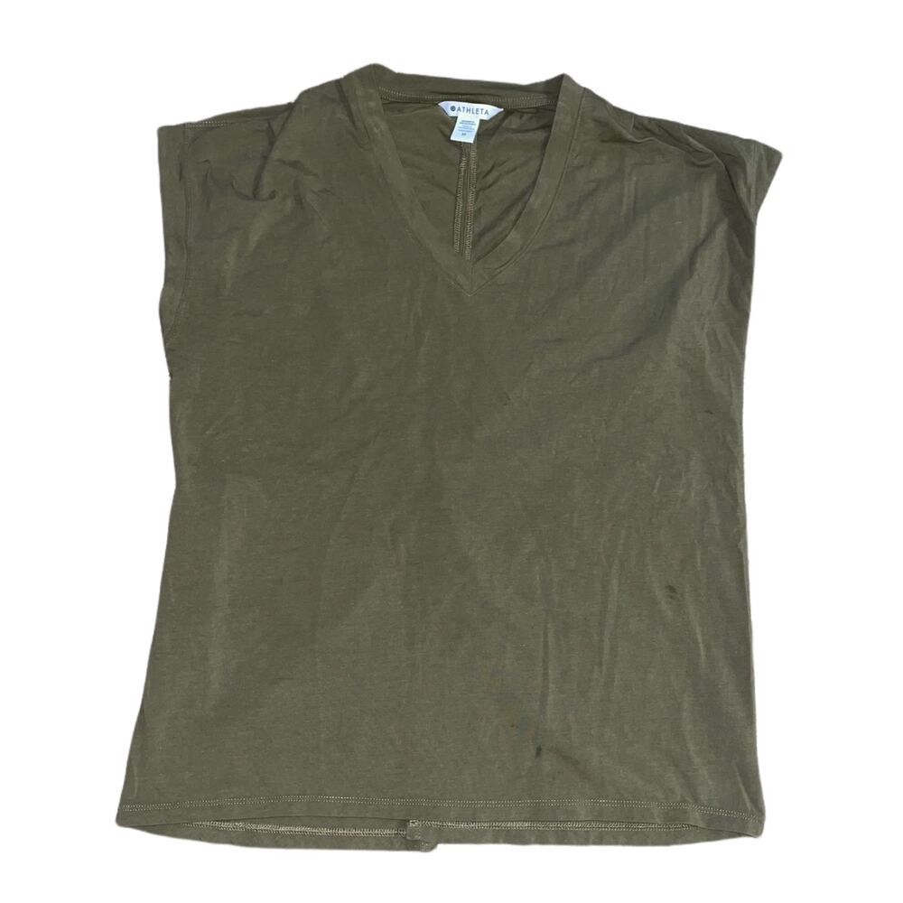 Athleta Women's Outbound Twist Tee Green Size Medium